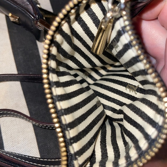 L.A.M.B. Gwen Stefani Black Leather & Canvas Tote Bag w/ Wallet. Vintage Y2K - Picture 10 of 16